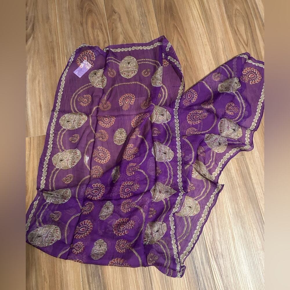 Raj Sugar Skull Silk Scarf